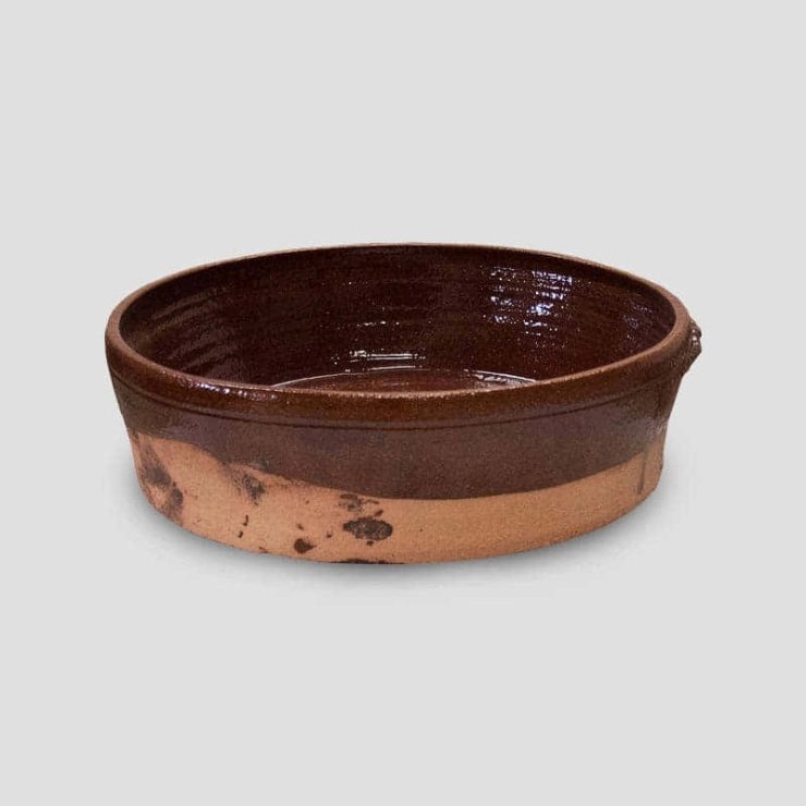 Cazuela de barro redonda honda de gran tamaño Alfarería Escolástica